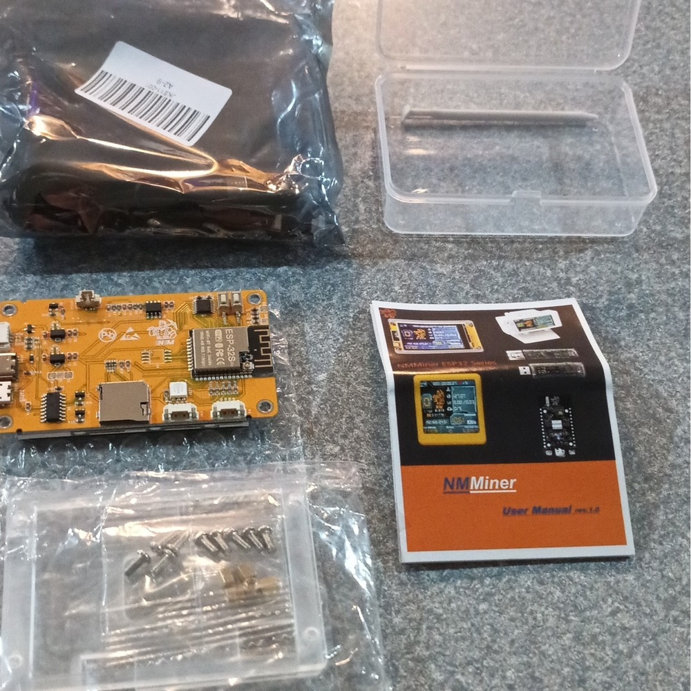 Bitcoin NM Miner ESP32 Development Board Kit w LCD Display, MicroSD Slot USB Kit